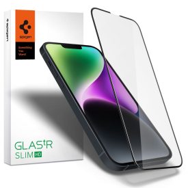   Üvegfólia Spigen Glass Fc iPhone 13 / 13 Pro / 14 / 16e / 17E Fekete