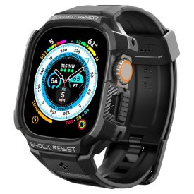   Spigen Rugged Armor ”Pro” Apple Watch Ultra 1 / 2 / 3 (49 mm) tok – Fekete