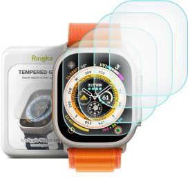   Üvegfólia Ringke Id Fc Glass 4–darabos Apple Watch Ultra 1 / 2 / 3 (49 mm) Átlátszó