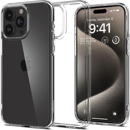 Spigen Ultra Hybrid iPhone 15 Pro Max tok – Kristálytiszta