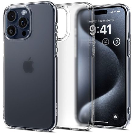 Spigen Ultra Hybrid iPhone 15 Pro tok – Matt Átlátszó