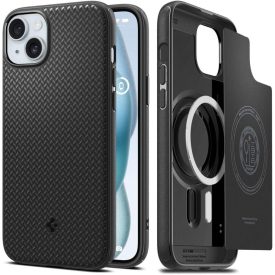 Spigen Mag Armor Magsafe iPhone 15 tok – Matt Fekete