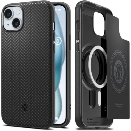 Spigen Mag Armor Magsafe iPhone 15 tok – Matt Fekete