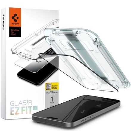 Üvegfólia Spigen Glas.Tr ”Ez Fit” Fc iPhone 15 Plus Fekete