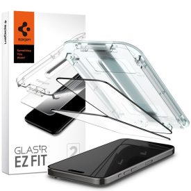   Üvegfólia Spigen Glas.Tr ”Ez Fit” Fc 2–darabos iPhone 15 Pro Fekete