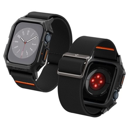 Spigen Lite Fit ”Pro” Apple Watch 4 / 5 / 6 / 7 / 8 / 9 / Se 1 / 2 / 3 (44 / 45 mm) tok/óraszíj –  Matt Fekete