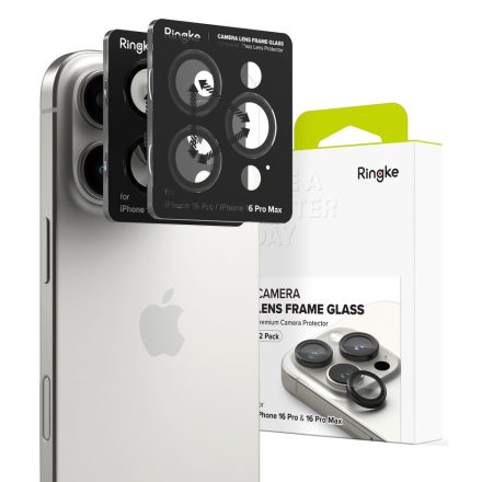 Kameravédő Ringke Camera Frame Protector 2–darabos iPhone 16 Pro / 16 Pro Max Fekete