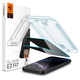  Üvegfólia Spigen Glas.Tr ”Ez Fit Ac” 2–darabos iPhone 16 Pro / 17 / 17 Pro Privacy