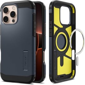   Spigen Tough Armor Mag Magsafe iPhone 16 Pro Max tok – Fémszínű