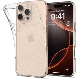   Spigen Liquid Crystal iPhone 16 Pro tok – Csillámos átlátszó