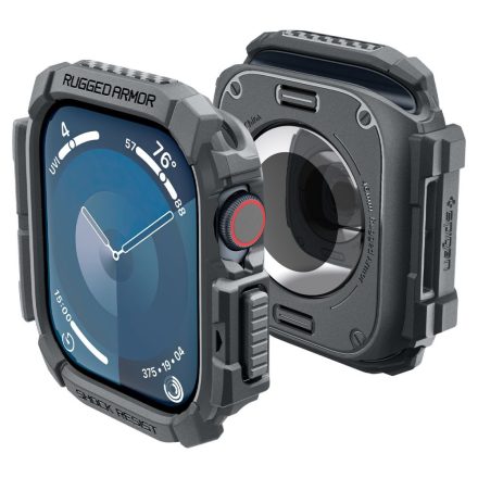 Spigen Rugged Armor Apple Watch 10 / 11 (46 mm) tok – Sötét Szürke