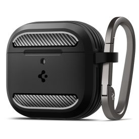 Spigen Rugged Armor Apple Airpods 4 Matt tok – Fekete