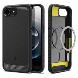   Spigen Rugged Armor Mag Magsafe iPhone 16e / 17e tok – Matt Fekete