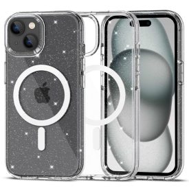   Tech–Protect Flexair Hybrid MagSafe iPhone 15 tok – Csillámos Átlátszó