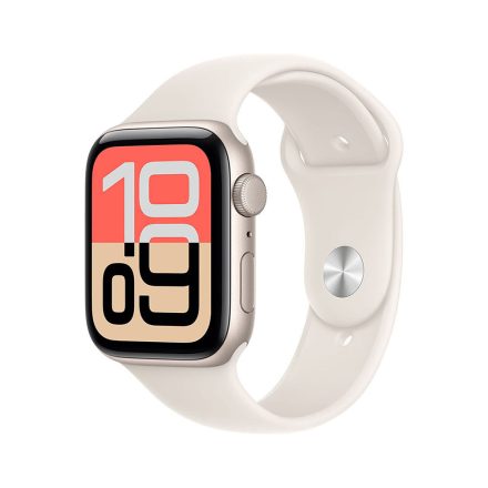 Apple Watch SE 3 GPS 40mm Csillagfény alumínium tokkal, csillagfény sport szíjjal - M/L