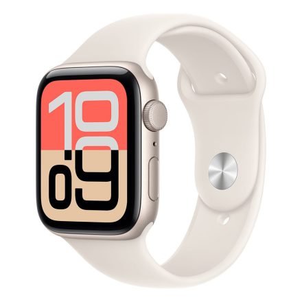 Apple Watch SE 3 GPS 44mm Csillagfény alumínium tokkal, csillagfény sport szíjjal - M/L