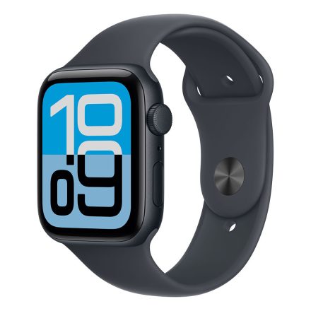 Apple Watch SE 3 GPS 44mm Éjfekete alumínium tokkal, éjfekete sport szíjjal - M/L