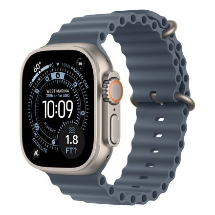 Apple Watch Ultra 3 Cellular 49mm Natúr titán tokkal Acélkék Ocean szíjjal