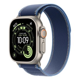   Apple Watch Ultra 3 Cellular 49mm Natúr titán tokkal Kék/élénkkék Terep pánttal - M/L