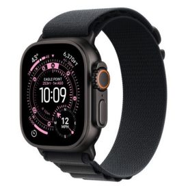   Apple Watch Ultra 3 Cellular 49mm Fekete titán tokkal Fekete Alpesi pánttal - S