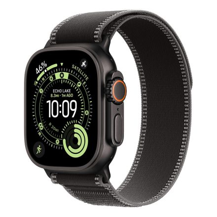 Apple Watch Ultra 3 Cellular 49mm Fekete titán tokkal Fekete/hamuszürke Terep pánttal - M/L